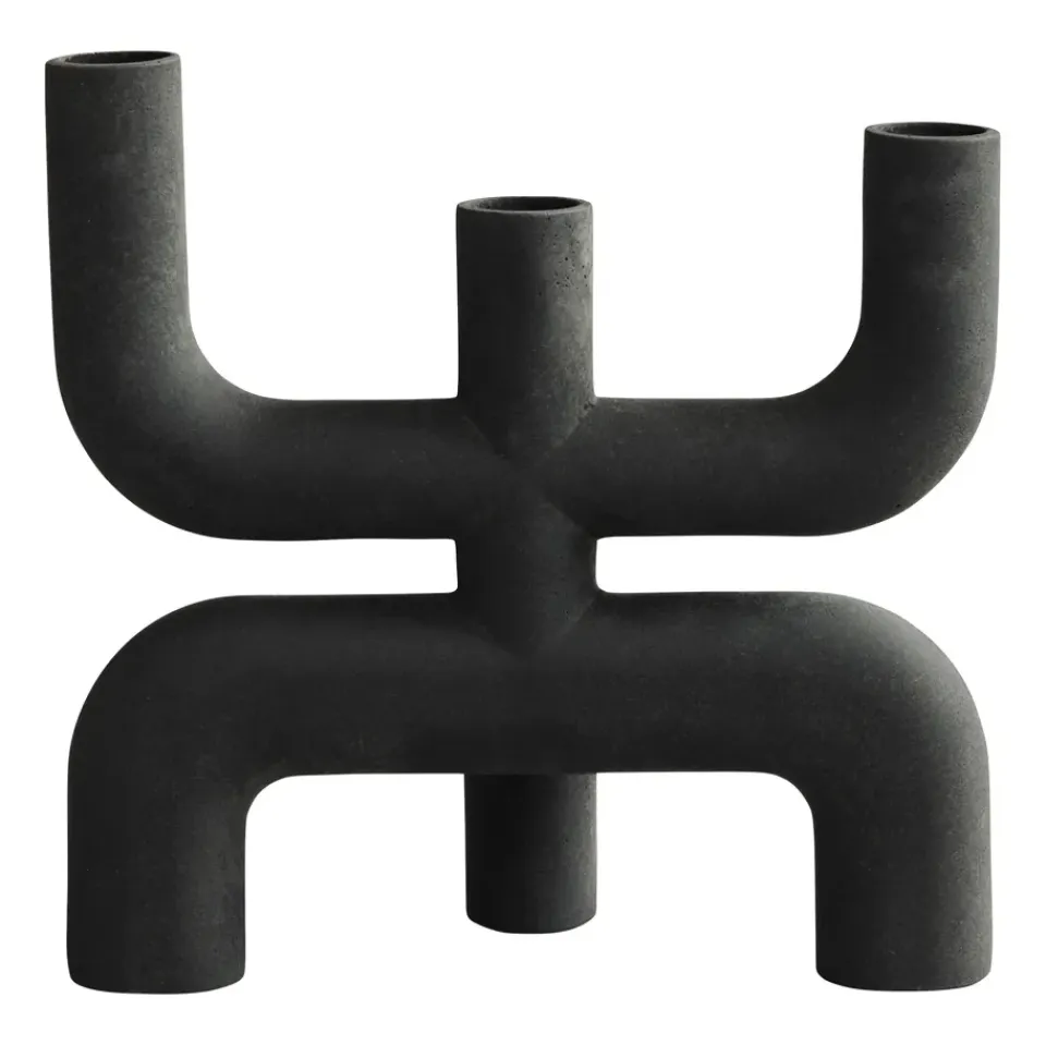 101 Copenhagen Candelabro Cobra 25x25 cm, Black Negro