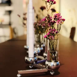 Clearance KLONG Candelabro Constella grande, aluminio Plateado