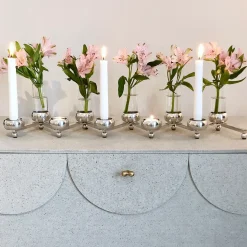 Clearance KLONG Candelabro Constella grande, aluminio Plateado