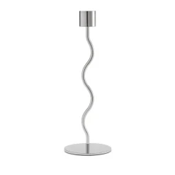 Sale Cooee Design Candelabro Curved 23 cm, Acero inoxidable Plateado