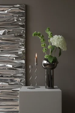 Sale Cooee Design Candelabro Curved 23 cm, Acero inoxidable Plateado