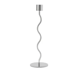 Discount Cooee Design Candelabro Curved 26 cm, Acero inoxidable Plateado