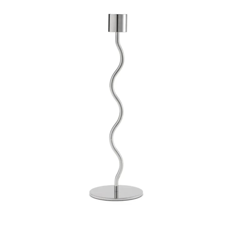 Discount Cooee Design Candelabro Curved 26 cm, Acero inoxidable Plateado