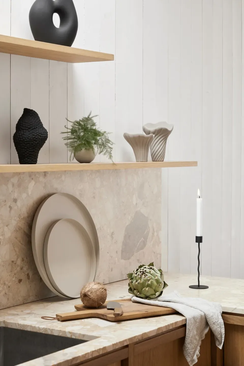 Online Cooee Design Candelabro Curved 23 cm, Black Negro