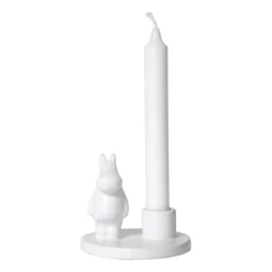 Best Pluto Design Candelabro de cerámica Mumin, Blanco