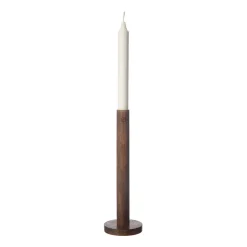 Hot ERNST Candelabro de madera 25 cm, oscuro Marrón