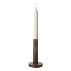 ERNST Candelabro de madera 15 cm, oscuro Marrón