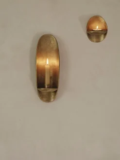 Sale Ferm Living Candelabro de pared Agapé, Brass finish Color dorado