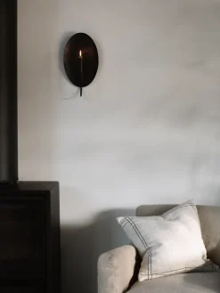 Best Tell Me More Candelabro de pared Boule con placa trasera, Negro