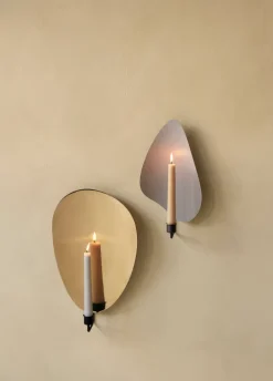 Outlet Audo Copenhagen Candelabro de pared Flambeau 40 cm, Latón negro pulido Color doradoNegro