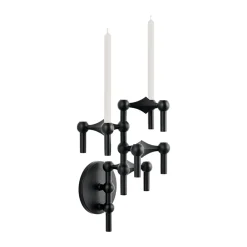 STOFF Candelabro de pared Nagel, mate Negro