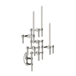 Online STOFF Candelabro de pared Nagel, Chrome Plateado