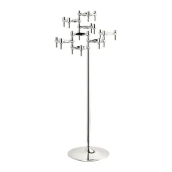 Discount STOFF Candelabro de pie Nagel 70 cm, Chrome Plateado