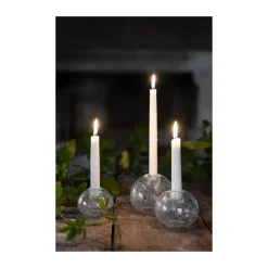 Sale ERNST Candelabro de vidrio Ø7,5 cm, Burbujas Transparente