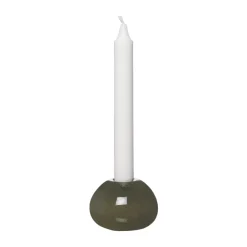 New ERNST Candelabro de vidrio Ø7,5 cm, Verde