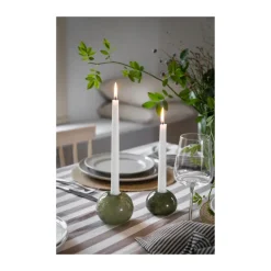 New ERNST Candelabro de vidrio Ø7,5 cm, Verde