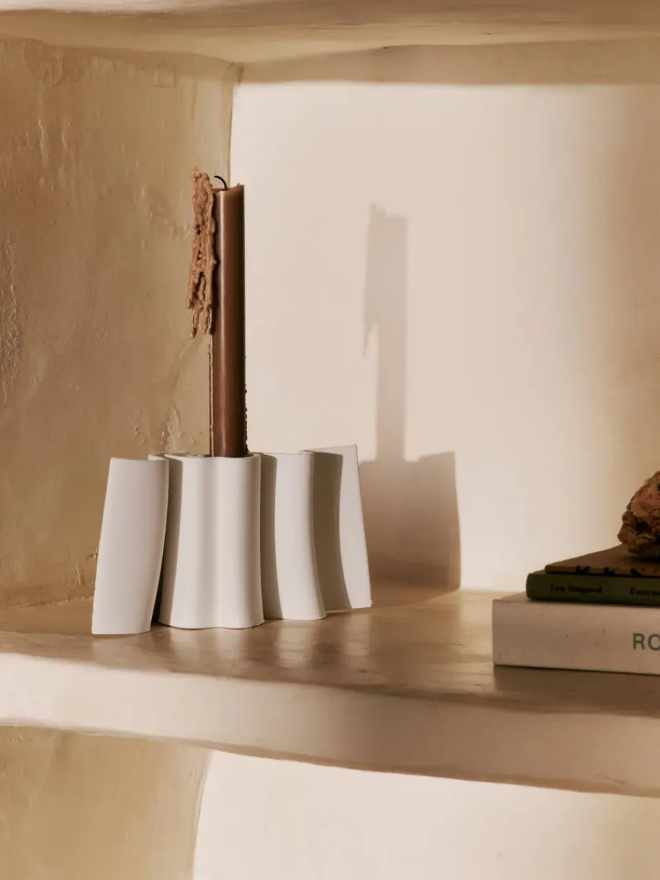 Online Ferm Living Candelabro Dedali, Off-white Blanco