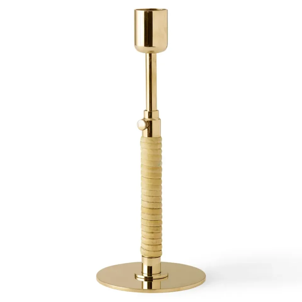 Audo Copenhagen Candelabro Duca, latón brillante Color dorado