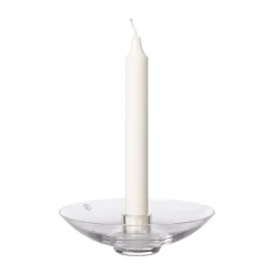 New ERNST Candelabro para velas largas 4 cm, Ø14,8 cm Transparente