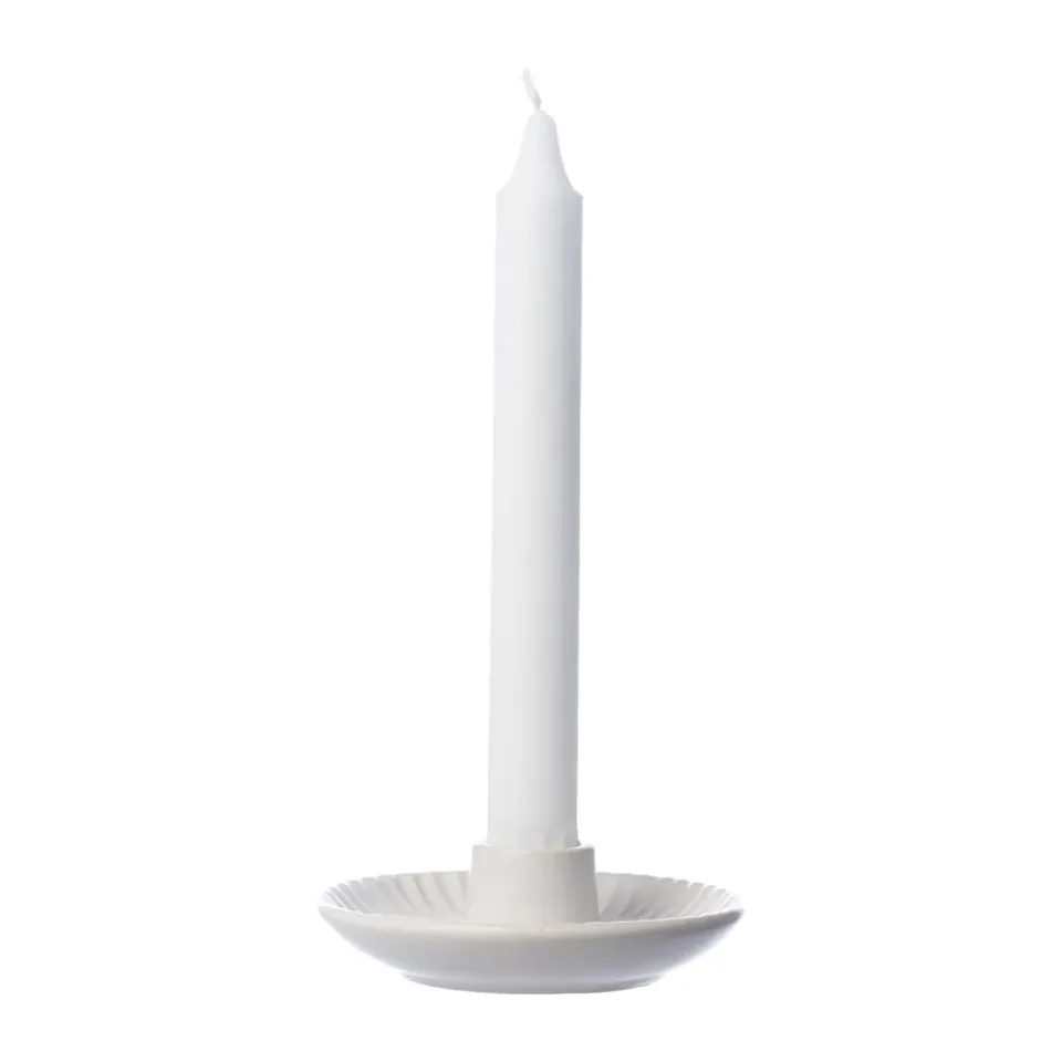 ERNST Candelabro Ø10,5x3,5 cm, Blanco