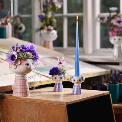 Online Bjørn Wiinblad Candelabro Eva 9,5 cm, oscuro Azul