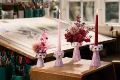Best Bjørn Wiinblad Candelabro Eva 14 cm, Rojo