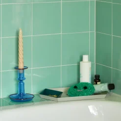 Outlet HAY Candelabro Flare mediano, Light blue-red Azul