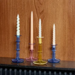 Online HAY Candelabro Flare mediano, Pink-blue Rosa