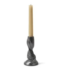 Sale Ferm Living Candelabro Gale 13 cm, Blackened Aluminium Negro