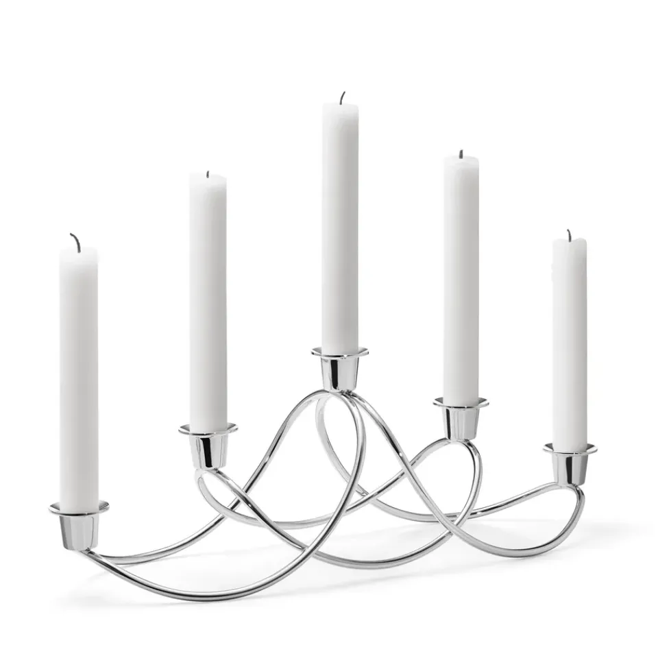 Sale Georg Jensen Candelabro Harmony, brillante Plateado