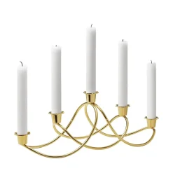 Hot Georg Jensen Candelabro Harmony, dorado Color dorado