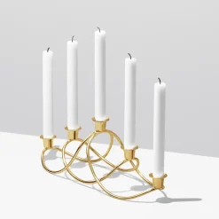 Hot Georg Jensen Candelabro Harmony, dorado Color dorado