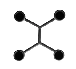 Normann Copenhagen Candelabro Heima, Negro