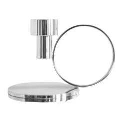 Outlet Hilke Collection Candelabro Insieme, Latón niquelado Plateado