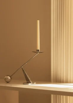 Outlet Audo Copenhagen Candelabro Interconnect 42,5 cm, Stainless steel Plateado
