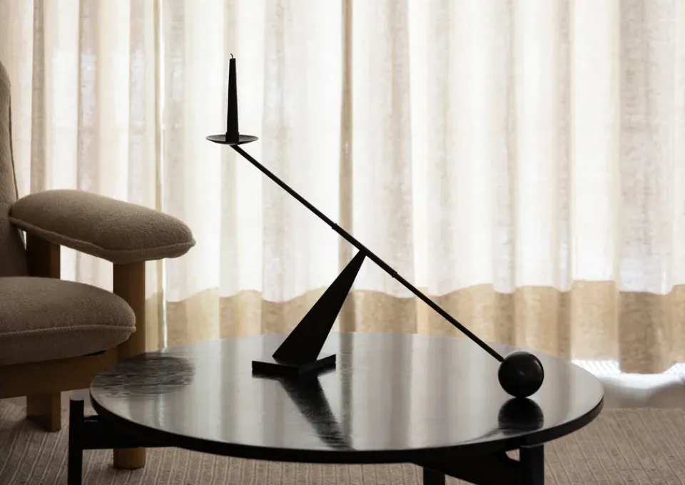 Sale Audo Copenhagen Candelabro Interconnect 70 cm, Negro
