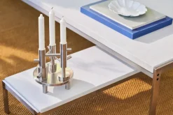 Discount Fritz Hansen Candelabro Jaime Hayon grande, Stainless steel Plateado