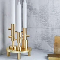 Best Fritz Hansen Candelabro Jaime Hayon grande, Latón Color dorado