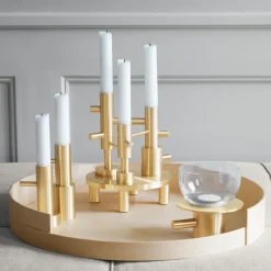 Hot Fritz Hansen Candelabro Jaime Hayon Single latón, #1 Color dorado