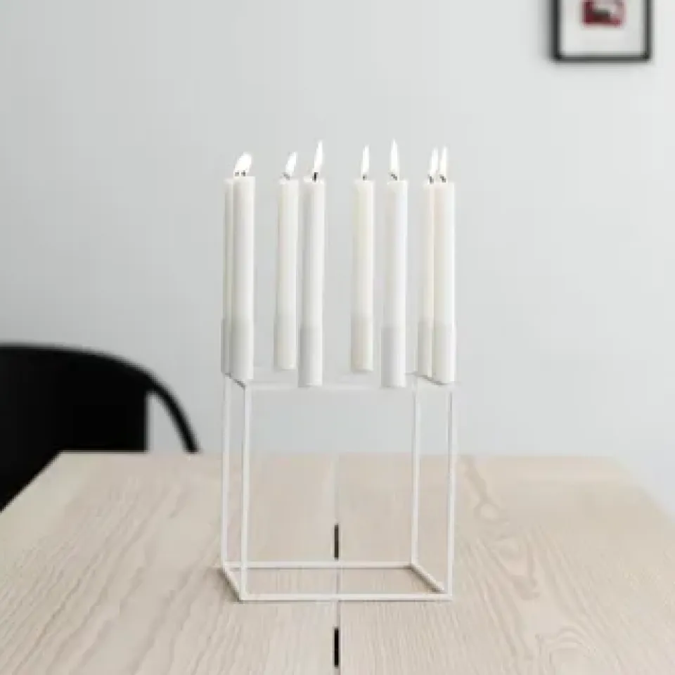 Discount Audo Copenhagen Candelabro Kubus 8, Blanco