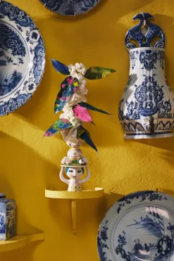 Clearance Bjørn Wiinblad Candelabro Lady with hat H16 cm, Rosa
