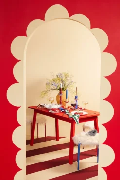 Discount Byon Candelabro Lara L 32 cm, Burdeos Rojo