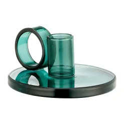 Discount Muurla Candelabro Loop Ø11 cm, Azul verdoso Verde