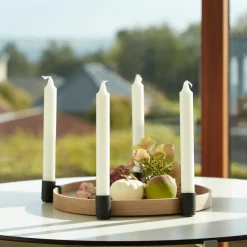 Best Applicata Candelabro Luna maxi, roble- Negro