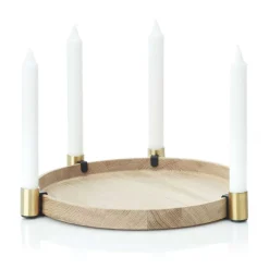 Discount Applicata Candelabro Luna maxi, roble-latón BeigeColor dorado