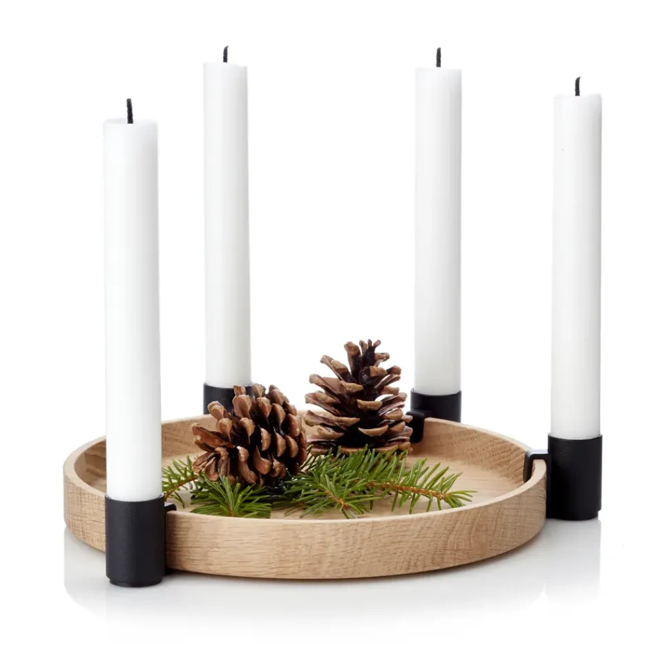 Online Applicata Candelabro Luna, roble-negro MarrónNegro