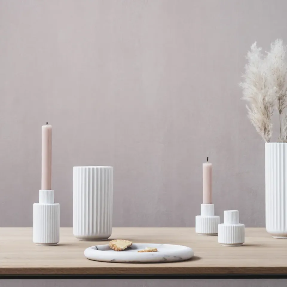 Hot Lyngby Porcelæn Candelabro Lyngby , 7 cm Blanco