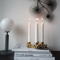 Online Gejst Candelabro Molekyl 4, latón Color dorado