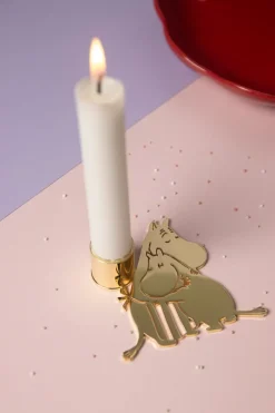 Clearance Pluto Design Candelabro Moomin Love, Oro Color dorado