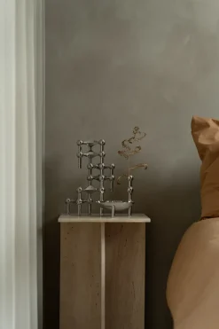 New STOFF Candelabro Nagel, cromo Plateado